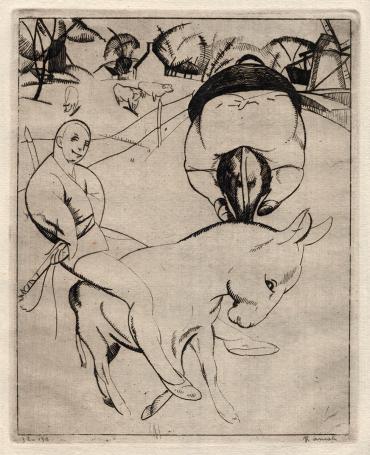 Ramah Belgische kunstenaar met ets