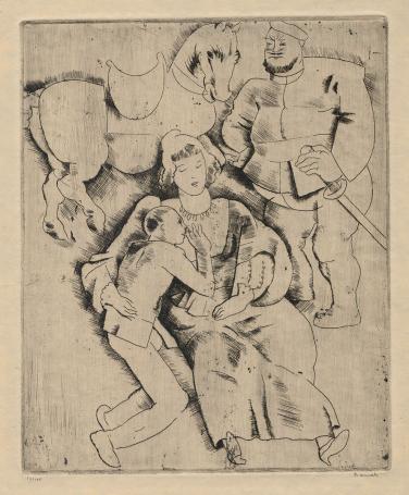 Ramah Belgische kunstenaar met ets 