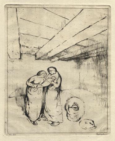 Ramah Belgische kunstenaar met ets