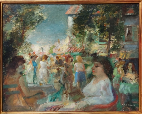 Olieverfschilderij van de Belgische kunstenaar Raphaël De Buck of Raf De Buck