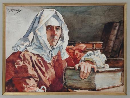 Jos Ratinckx met een gouache