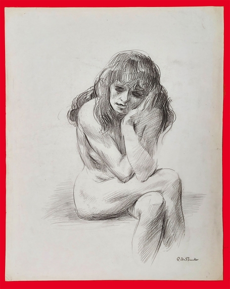 Potloodtekening van de  Belgische kunstenaar Raphaël De Buck kopen