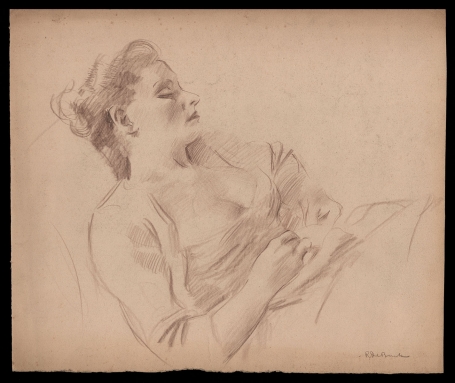 Potloodtekening van de  Belgische kunstenaar Raphaël De Buck kopen