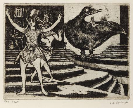 Kunstwerkje van de Belgische etser René De Coninck