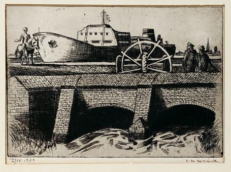 Kunstwerkje van de Belgische graficus René De Coninck