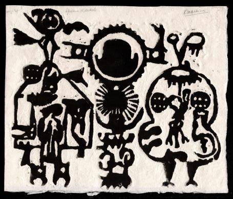 Kunstwerk op papier van Remo Martini