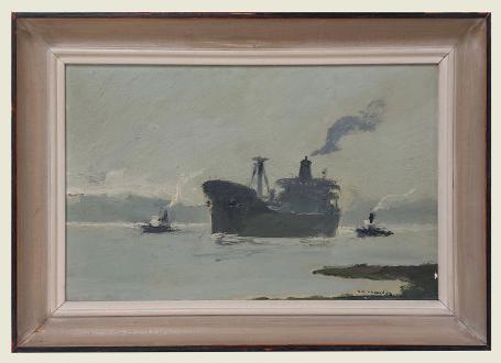 schilderij van de Belgische  kunstenaar René Marie Dujardin