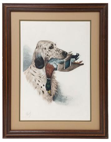 Boris Riab  met een Engelse Setter