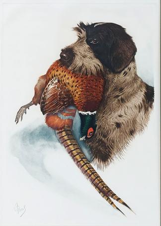 Grafisch kunstwerk van Boris Riab in een kader