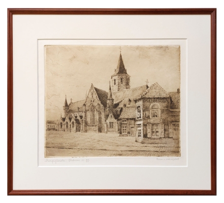 Gesigneerde ets van Romain Malfliet kopen