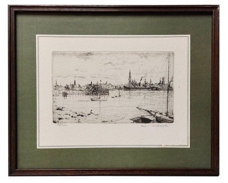 Gesigneerde ets van Romain Malfliet kopen