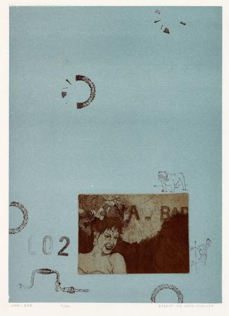 Robert De Keersmaecker  met een zeefdruk en ets