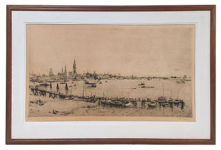 Gesigneerde ets van Romain Malfliet kopen