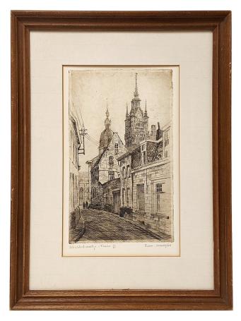 Gesigneerde ets van Romain Malfliet kopen