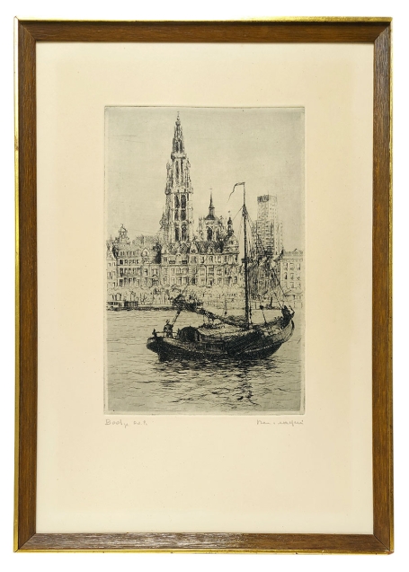 Gesigneerde ets van Romain Malfliet kopen