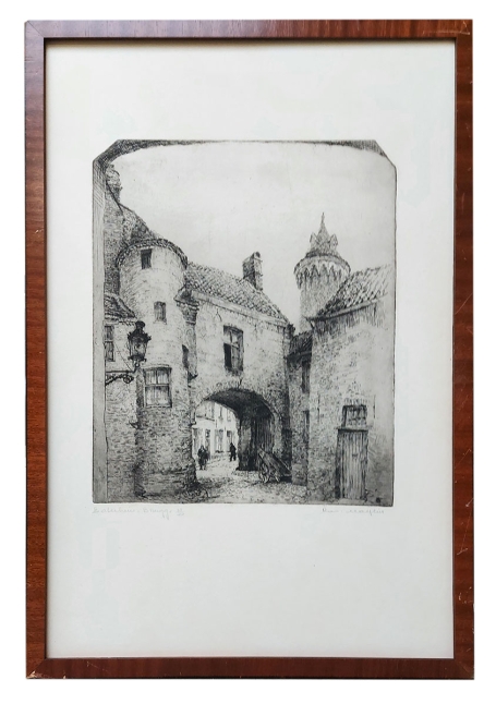 Gesigneerde ets van Romain Malfliet kopen