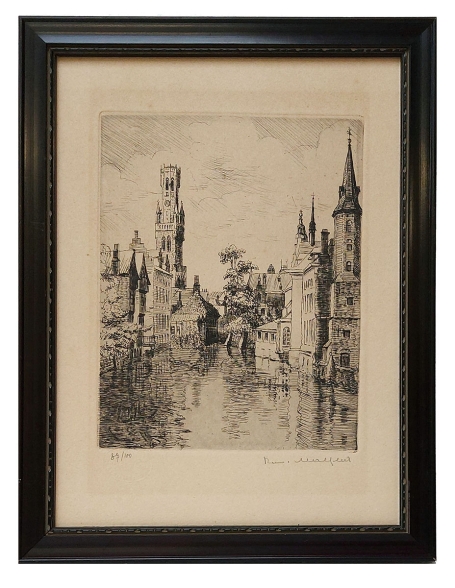 Gesigneerde ets van Romain Malfliet kopen