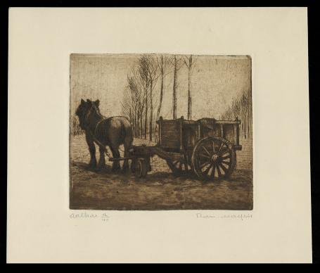 Gesigneerde ets van Romain Malfliet kopen