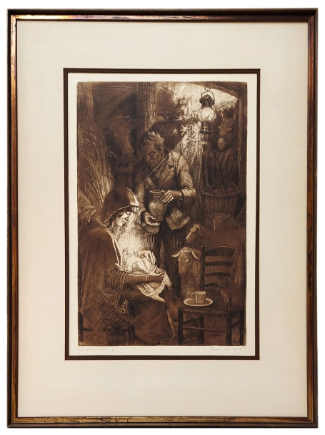 Gesigneerde ets van Romain Malfliet kopen