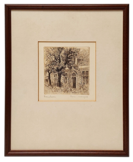 Gesigneerde ets van Romain Malfliet kopen