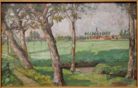 Kunstwerkje op paneel van de Belgische schilder R. Malfliet