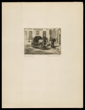 Gesigneerde ets van Romain Malfliet kopen