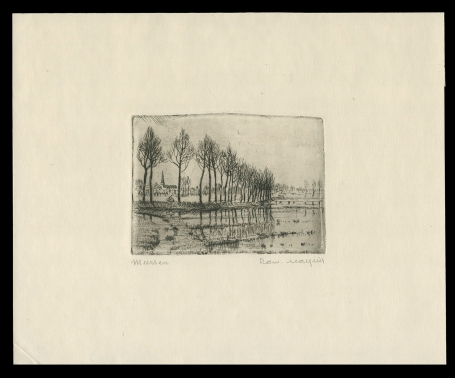 Gesigneerde ets van Romain Malfliet kopen