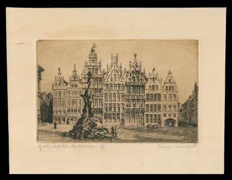 Ets van de grote markt te Antwerpen met Brabo