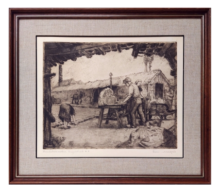 Gesigneerde ets van Romain Malfliet kopen