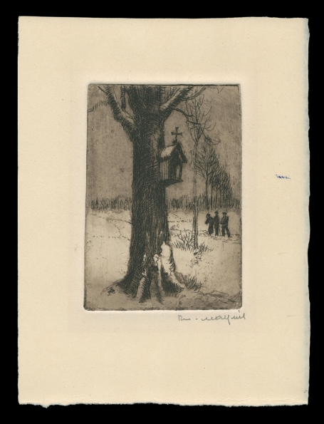Kleien religieuze ets van de etser Romain Malfliet kopen