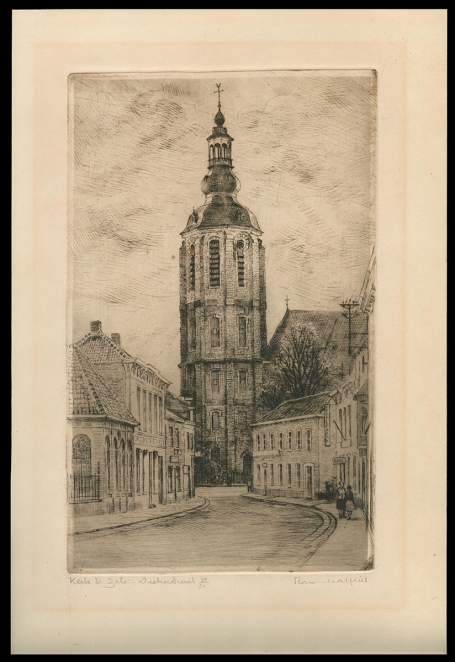 Gesigneerde ets van Romain Malfliet kopen