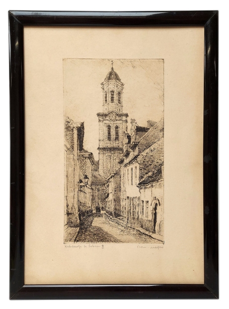 Gesigneerde ets van Romain Malfliet kopen