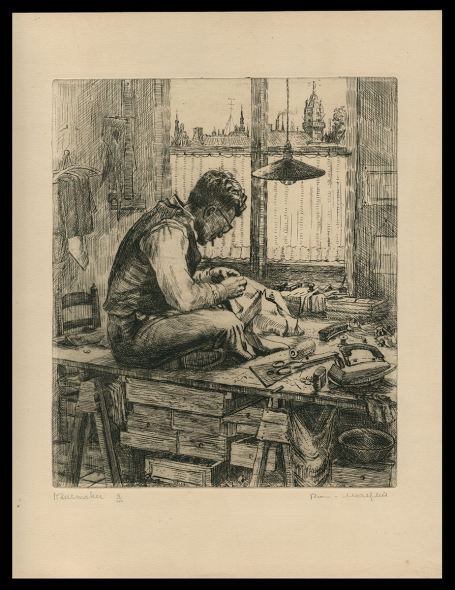 Gesigneerde ets van Romain Malfliet kopen