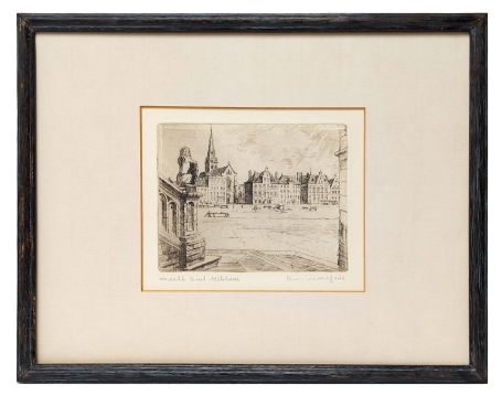 Gesigneerde ets van Romain Malfliet kopen
