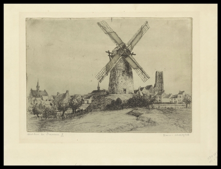 Gesigneerde ets van Romain Malfliet kopen