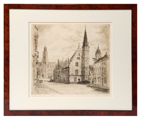 Gesigneerde ets van Romain Malfliet kopen