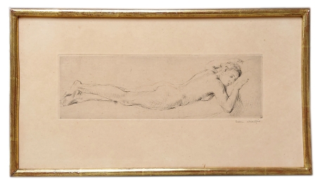 Gesigneerde ets van Romain Malfliet kopen