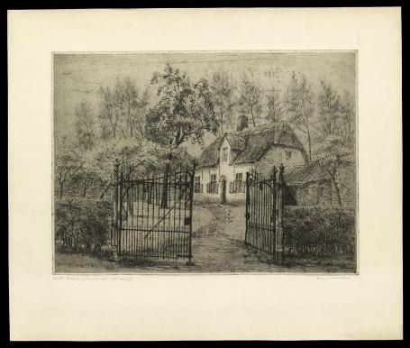 Grote gesigneerde ets van Romain Malfliet kopen