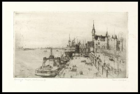 Gesigneerde ets van Romain Malfliet kopen