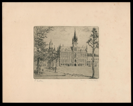 Gesigneerde ets van Romain Malfliet kopen