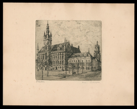 Gesigneerde ets van Romain Malfliet kopen