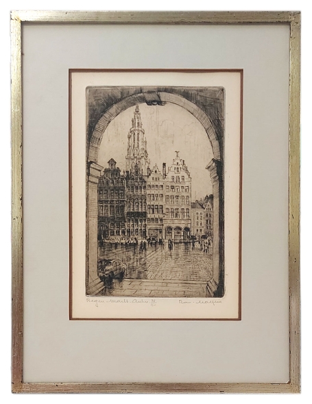 Een gesigneerde ets van Romain Malfliet kopen