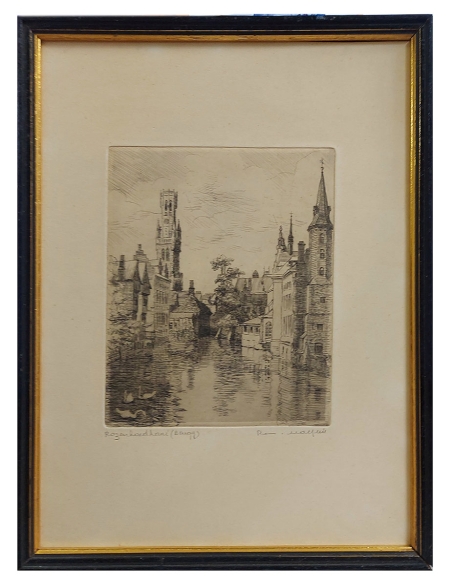 Gesigneerde ets van Romain Malfliet kopen