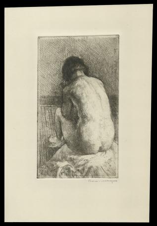 Naakte rug, ets van Romain Malfliet kopen