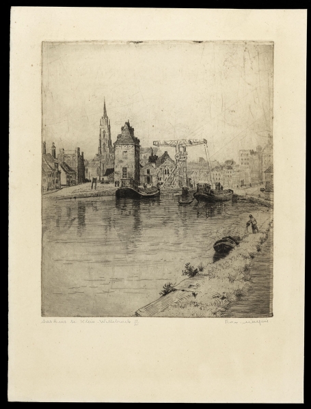 Gesigneerde ets van Romain Malfliet kopen