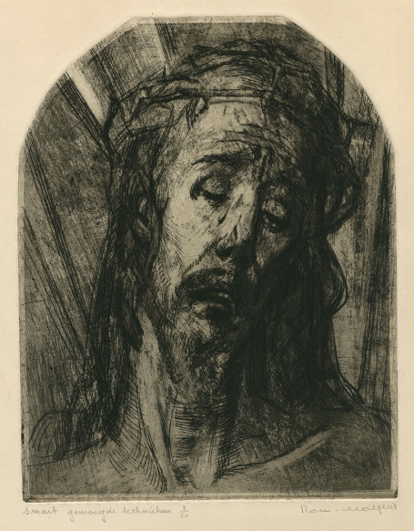 Belgische etser R. Malfliet met een ets met als titel Smart