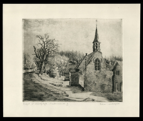 Ets van Dendermonds gezicht door R. malfliet