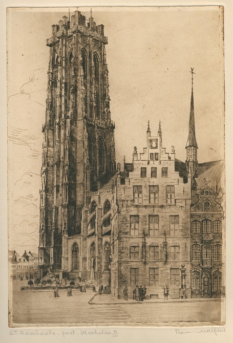 Ets van Mechelen door Romain Malfliet geëtst