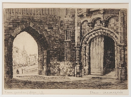 Belgische etser Romain Malfliet met een kleine ets