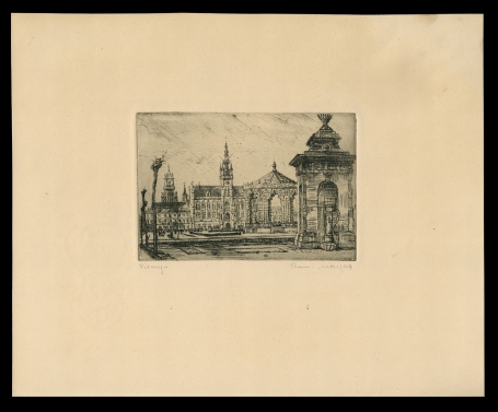 Gesigneerde ets van Romain Malfliet kopen